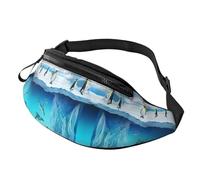 Marsupio con pinguini per uomo e donna, alla moda, regolabile, per viaggi, sport, passeggiate, Pinguini., Taglia unica