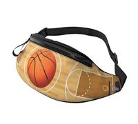 Marsupio con pipistrelli volanti di Halloween, per sport all'aria aperta, casual, unisex, regolabile, per escursionismo, corsa, ciclismo, Tavola da basket, Taglia unica