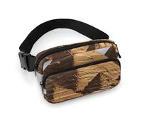 Marsupio con piramide dell'antico Egitto per donne e uomini, borsa casual regolabile per viaggi, sport, escursionismo, bianco, 20,1 x 13 cm, Bianco, 7.9x5.1inches