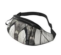 Marsupio con ponte di Brooklyn per uomo e donna, impermeabile, sportivo, alla moda, borsa a tracolla con tracolla regolabile, grande borsa a tracolla per viaggi ed escursionismo