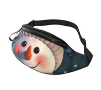 Marsupio con pupazzo di neve carino per uomo e donna, impermeabile, sportivo, alla moda, borsa a tracolla con cinturino regolabile, grande borsa a tracolla per viaggi ed escursioni