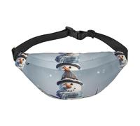 Marsupio con pupazzo di neve, da uomo e da donna, alla moda, borsa a tracolla con tracolla regolabile, impermeabile, per viaggi, escursionismo, sport, nero, taglia unica, Nero , Taglia unica