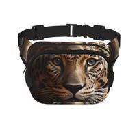 Marsupio con rosa rossa e tigre, regolabile, grande, da viaggio, unisex
