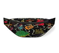 Marsupio con scheletro e scritta "Day of the Dead", per donne, uomini, ragazze, ragazzi, bambini, con scheletro, marsupio, marsupio, per viaggi, sport, corsa, Colore, M
