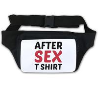 Marsupio con scritta "After Sex", con divertente scherzo, colore: bianco