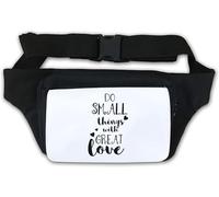 Marsupio con scritta "Do Small Things with Great Love", bianco
