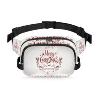 Marsupio con scritta "Happy Christmas", multifunzione, per viaggi, sport, corsa, con scritta "Happy New Year", marsupio, borsa da cintura per donne, uomini, ragazze e ragazzi, Colore, XL, Organizer