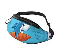 Marsupio con scritta "Happy St Patrick's Day" per uomo e donna, alla moda, regolabile, per viaggi, sport, passeggiate, Balena sottomarina, Taglia unica