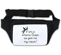 Marsupio con scritta "I AM A Drama Queen, So Give Me My Crown", bianco