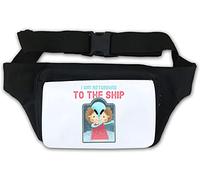 Marsupio con scritta "I Am Returning to The Ship Alien Faded Art Marsupio Bianco