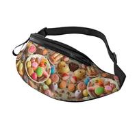 Marsupio con scritta "I Love Pizza" per uomo e donna, alla moda, regolabile, per viaggi, sport, passeggiate, Dolci e Dolci, Taglia unica