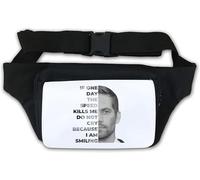 Marsupio con scritta "If One Day The Speed Kills Me Do Not Cry", colore: bianco