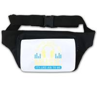 Marsupio con scritta "I'm Never Gonna Stop Music, It's Like air to me", bianco, bianco, Taglia unica