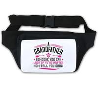 Marsupio con scritta in inglese "A Grandfather is Someone You can Look up to Waist Marsupio Bianco, bianco, Taglia unica
