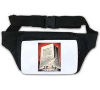 Marsupio con scritta in lingua inglese "Books Cannot be Killed by fire People die but Books Never die", colore: bianco