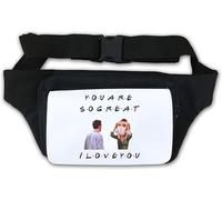 Marsupio con scritta in lingua inglese "You are So Great I Love You" con tacchino, colore: bianco