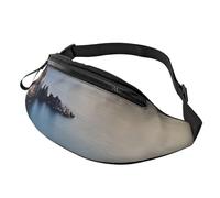 Marsupio con scritta "Italy Sea at Sunset", unisex, impermeabile, sportivo, alla moda, con cinghia regolabile, grande borsa a tracolla per viaggi ed escursioni