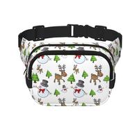 Marsupio con scritta "Merry Christmas" e scritta "Happy Christmas", marsupio alla moda per donne e uomini, marsupio regolabile, per corsa, passeggiate all'aperto