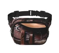 Marsupio con sella per cavallo con cappello da cowboy, borsa a tracolla regolabile, grande marsupio da viaggio, unisex, nero, taglia unica