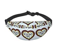 Marsupio con semi di girasole e fragole, borsa a tracolla, unisex, corsa, escursionismo, alpinismo, viaggi, palestra, fitness bike, Confessioni d'amore, Taglia unica