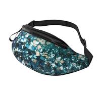Marsupio con silhouette di cielo notturno per donne e uomini, alla moda, regolabile, per allenamento, corsa, viaggi, stile casual, Sfondo Blu Scintillato, Taglia unica