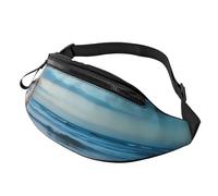 Marsupio con silhouette di cielo notturno per donne e uomini, alla moda, regolabile, per allenamento, corsa, viaggi, stile casual, Spiaggia del faro delle stelle marine, Taglia unica