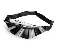 Marsupio con simbolo musicale di pianoforte, con tracolla regolabile, leggero, da viaggio, mini marsupio, per corsa e palestra