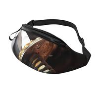 Marsupio con spada samurai giapponese, per uomo e donna, alla moda, impermeabile, borsa a tracolla ovunque, con cinturino regolabile, marsupio sportivo per portafoglio da viaggio, nero, taglia unica