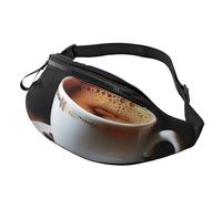 Marsupio con stampa a chicco di caffè caldo con jack per cuffie, marsupio personalizzato unisex per corsa, escursionismo, borsa a tracolla per uomo e donna