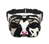 Marsupio con stampa a pois neri, per donne e uomini, con cinghia regolabile, per viaggi, escursionismo, ciclismo