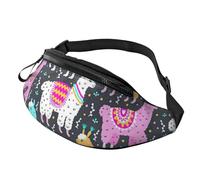 Marsupio con stampa alpaca indiana, da uomo e donna, accessorio da viaggio leggero per escursionismo, ciclismo, corsa