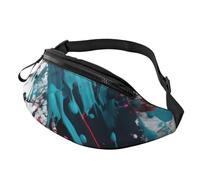 Marsupio con stampa astratta con schizzi di vernice, per escursionismo, ciclismo, corsa e attività all'aperto, confezione leggera