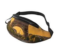 Marsupio con stampa autunnale Torre Eiffel Parigi, unisex, leggero ed elegante, per viaggi, escursionismo, ciclismo, corsa