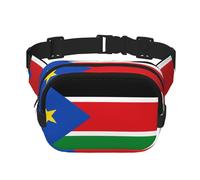 Marsupio con stampa bandiera del Sud Sudan, borsa messenger unisex, borsa da viaggio alla moda