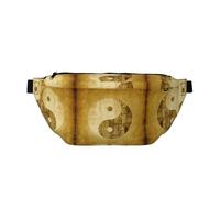 Marsupio con stampa con simbolo Yin Yang, per donne e uomini, grande borsa a tracolla per escursionismo, viaggi, facile da trasportare