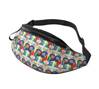 Marsupio con stampa del cervello sinistro e destro, per escursionismo, ciclismo, corsa e attività all'aria aperta, leggero