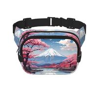 Marsupio con stampa del Monte Fuji del Giappone, per donne e uomini, con cinghia regolabile, per viaggi, escursionismo, ciclismo