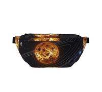 Marsupio con stampa del sistema solare dello spazio esterno, per uomo e donna, marsupio regolabile, marsupio da viaggio, borsa a tracolla per sport, corsa, escursionismo, borsa da cintura