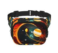 Marsupio con stampa del sistema solare Jupiter Saturno per donne e uomini, con cinghia regolabile, per viaggi, escursionismo, ciclismo