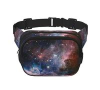 Marsupio con stampa della galassia della Via Lattea, unisex, impermeabile, con cinghia regolabile, 3 tasche, per viaggi all'aperto