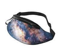 Marsupio con stampa dello spazio dell'universo stellato con jack per cuffie, marsupio personalizzato unisex per corsa, escursionismo, borsa a tracolla per uomo e donna