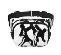 Marsupio con stampa di arti marziali Taekwondo, elegante e pratico, regolabile, perfetto per viaggi e attività all'aperto, Nero , Taglia unica