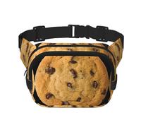 Marsupio con stampa di biscotti al cioccolato, per uomini e donne, impermeabile, con cinghia regolabile a 3 tasche, per viaggi all'aperto