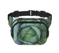 Marsupio con stampa di cavolo luminoso, per uomini e donne, impermeabile, con cinghia regolabile a 3 tasche, per viaggi all'aperto