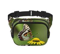 Marsupio con stampa di farfalle incandescenti, per donne e uomini, con cinghia regolabile, per viaggi, escursionismo, ciclismo