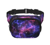 Marsupio con stampa di galassia e stelle e universo, per uomini e donne, impermeabile, con cinghia regolabile, 3 tasche, per viaggi all'aperto