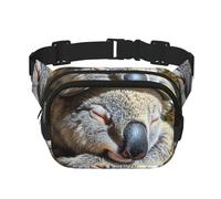 Marsupio con stampa di koala addormentato, unisex, con cinghia regolabile, per viaggi, escursionismo, ciclismo