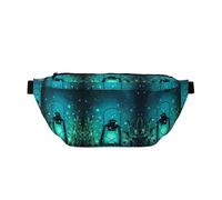 Marsupio con stampa di lucciole e lanterne, per donne e uomini, grande borsa a tracolla per escursionismo, viaggi, facile da trasportare