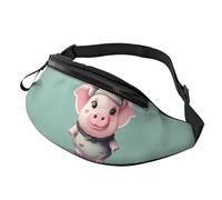 Marsupio con stampa di maiale carino da uomo e donna, accessorio da viaggio leggero per escursionismo, ciclismo, corsa