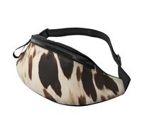 Marsupio con stampa di mucca, per uomo e donna, impermeabile, sportivo, alla moda, borsa a tracolla con cinghia regolabile, grande borsa a tracolla per viaggi ed escursioni
